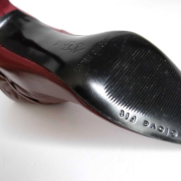 NWT red leather boots size 8 - Picture 5 of 6